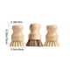 thumbnail image 3 of 3 Pack BambooHandle Sisal DishScrub Brushes Natural Fiber Non Scratch Kitchen Pot Pan Cleaning Tools, 3 of 8