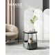 thumbnail image 1 of VASAGLE Mesa Auxiliar, Mesa Lateral Redonda con Cesta de Tela, Mesita de Noche, Estilo Moderno, Negro Ébano y Gris Pizarra, 1 of 5