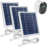 Uogw 3 Pack Solar Panel Charge for Arlo Ultra/Ultra 2 /Arlo Pro 3/Pro 4,with 11.5ft Waterproof Magnetic Power Cable, Adjustable Mount-Silver (NOT for Arlo Essential Spotlight)