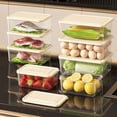 thumbnail image 4 of KGJQ Refrigerator Storage Box, with Lid, Clear Stackable Food Container, Microwave Safe Odor Resistant Freshness Keeper, for Fridge Organization, 4 of 8