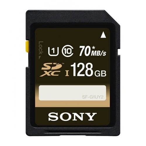 Memory Sony 128GB UHS I Card Class 10 Transfer Speed: 70MB/S SONY Memory Sony 128GB UHS I Clase 10 70MB/S.