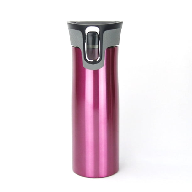 Yuarrent Botella de agua de acero inoxidable, tazas de viaje impermeables a prueba de herrumbre, taza de café ligera, botellas térmicas a Teteras Púrpura
