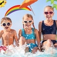thumbnail image 5 of 3 Pack Kids Sunglasses Stylish Cute Heart Shaped Round Cat Eye Sunglasses for Toddler Girls Age 3-10 Outdoor Beach Eyewear, 5 of 7