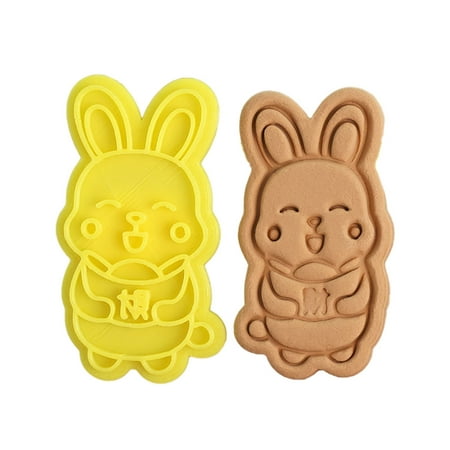 

QUSENLON Rabbit Biscuit Mold Cookie Cutters Animals Cookie Stamp DIY Fondant Cake Mould