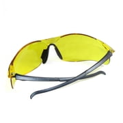HyperTough Z87.1 Safety Glasses with Polycarbonate Lens in Yellow Tint. HTS-617113YL