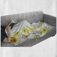 thumbnail image 6 of Daffodil Soft Flannel Fleece Throw Blanket, Spring Flowers Composition for Blossoming Results Natural Print, Cozy Plush for Indoor and Outdoor Use, 50" x 70", Yellow White Red, by Ambesonne, 6 of 6