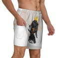 thumbnail image 3 of Gaeub Dachshund Sitting in Bathtub Mens Swim Trunks Stretch Beach Shorts Quick Dry for Men Swim Shorts Swimwear with Pockets- Large, 3 of 9