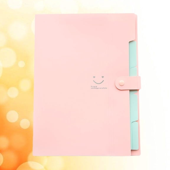 Mobutofu Plastic Accordion Folder in Pink for Organizing Important Papers