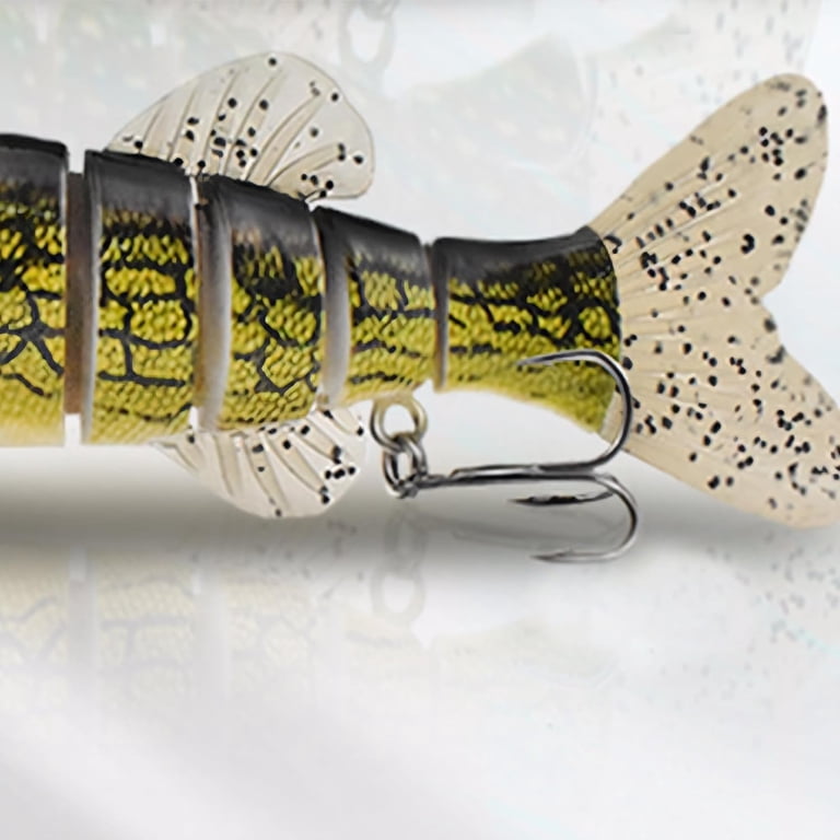 Multi Jointed Pike Lures: 8-Segments Fishing Lures for Freshwater Saltwater, 5" 8" Lifelike Swimbaits for Bass Musky Lake Trout Fishing Tackle, Bass Multi Jointed Pike Lures: 8-Segments Fishing Lures for Freshwater Saltwater, 5" 8" Lifelike Swimbaits for Bass Musky Lake Trout Fishing Tackle, Bass