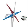 thumbnail image 1 of 400W AC12V/24V Colorful Wind Turbine Generator Small Windmill For Home Or Boat Use With 600W Wind Controller ,Easy to Install, 1 of 6