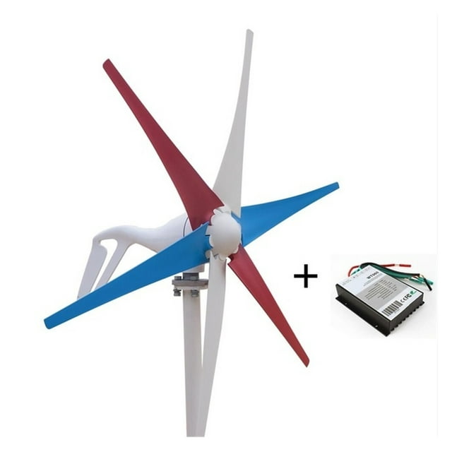 400W AC12V/24V Colorful Wind Turbine Generator Small Windmill For Home Or Boat Use With 600W Wind Controller ,Easy to Install
