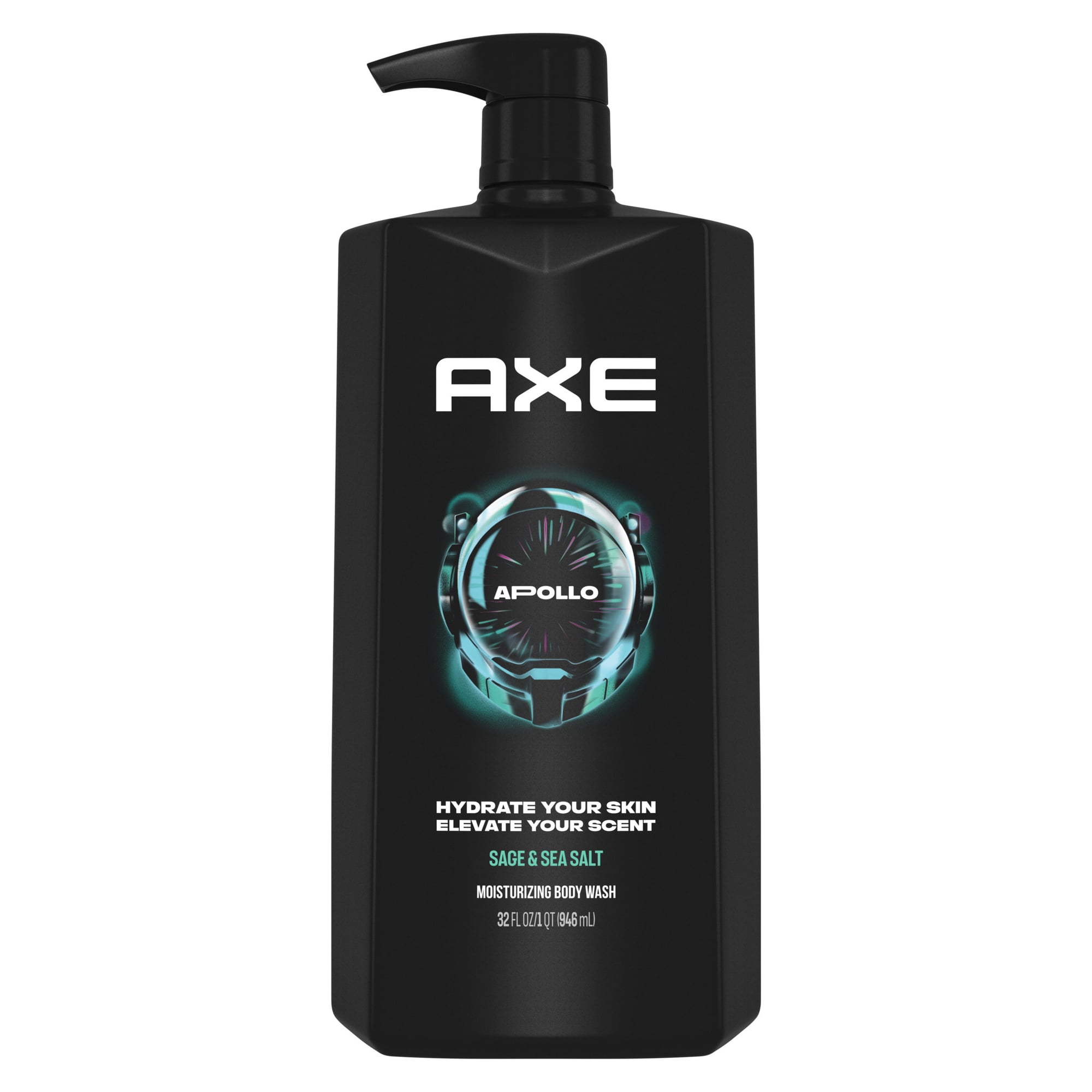 AXE Body Wash All-Day Fresh Shower Gel Apollo Sage & Cedarwood Men's Body Wash With Odor-Busting Prebiotics ,32 fl oz Pump