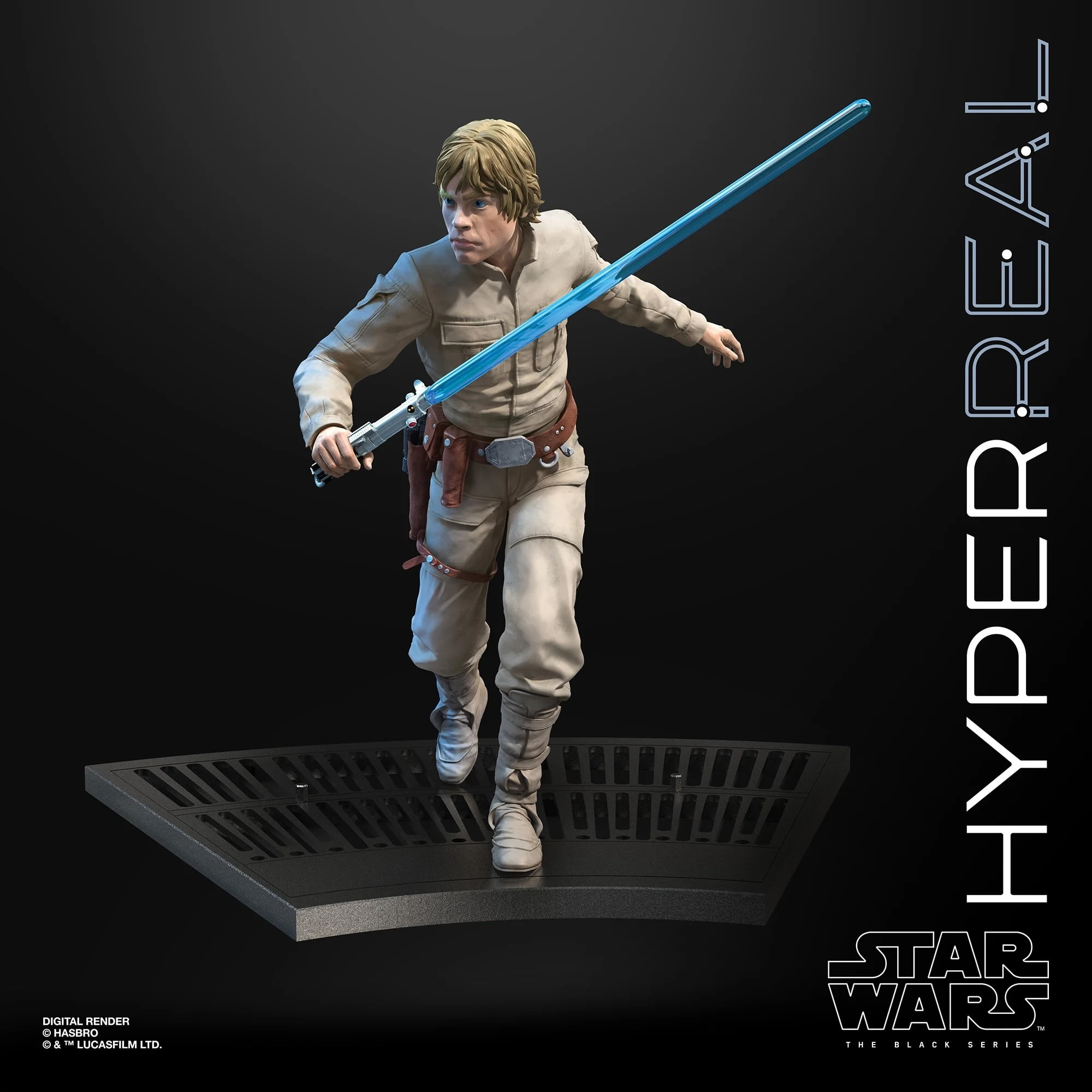 Star Wars the Black Series Hyperreal Luke Skywalker Action Figure, Accessories