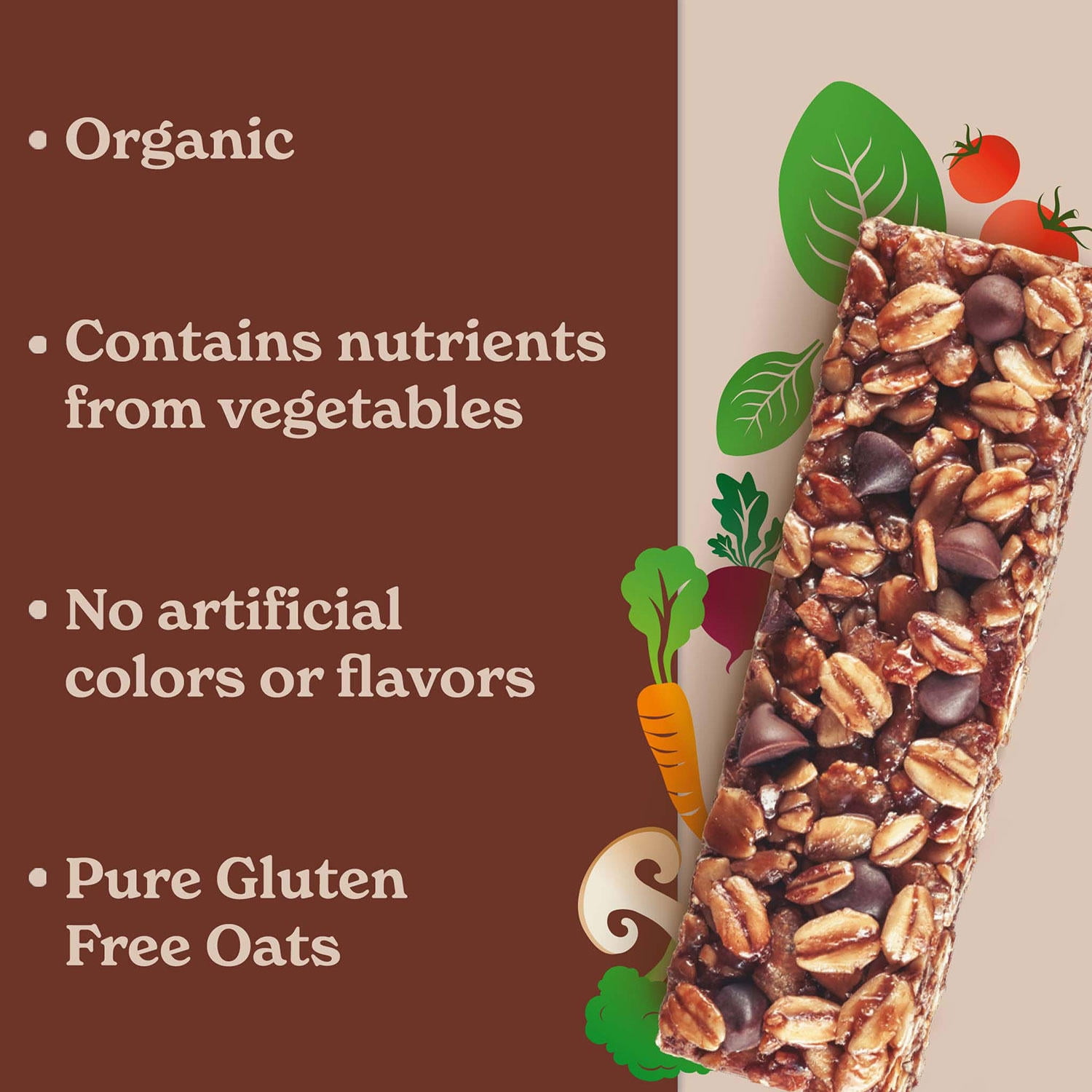 MadeGood 0.85 oz Chocolate Chip Bars – Organic Snack for Kids & Adults, 24 Pack