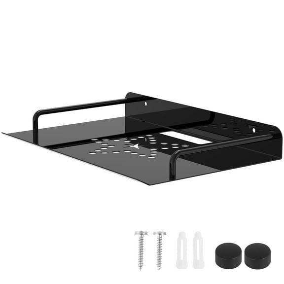 Projector Shelf Metal Floating Shelf for Projector Wall Mount Wifi Router Shelf Easy to Install Floating Projector Shelf for DVD Player Cable Box Smart Speaker