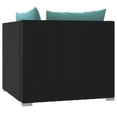 thumbnail image 5 of vidaXL 2-Seater Sofa with Cushions Black Poly Rattan, 5 of 5