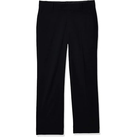 Calvin Klein Boys Husky Flat Bi-Stretch Dress Pant, Straight Leg Fit Hemmed Bottom, Belt Loops Functional Front Pockets 8 Husky Navy