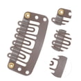 thumbnail image 2 of Unique Bargains 20 Pcs U Shape Snap Wig Clips for Hair Extension Brown, 2 of 5
