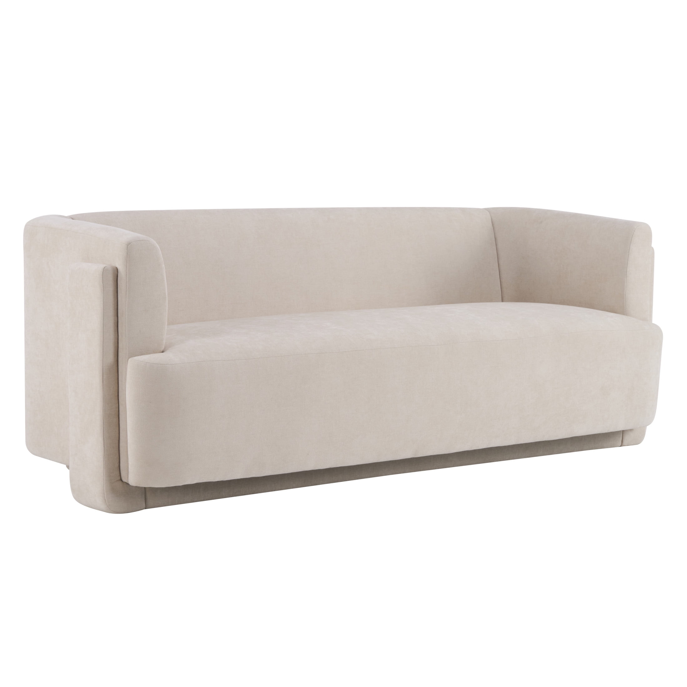 Christopher Knight Home 77.5" Modern Upholstered Sofa, 3 Seater Living Room Couch, Beige