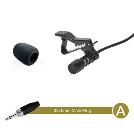 Goodhd Black Lavalier Lapel Microphone 3.5mm XLR 3-Pin XLR 4-Pin For Wireless System