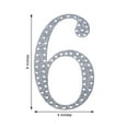 thumbnail image 3 of Efavormart 8" Number 6 Silver Self-Adhesive Rhinestone Number Stickers for DIY Crafts, Handicraft Art, Graduation Cap Decorations Birthday Party, Wedding Alpha-Numeric stickers, 3 of 6