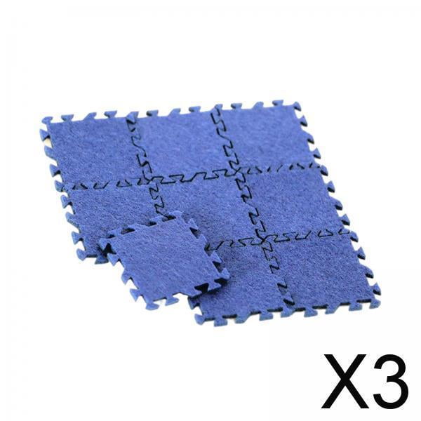 3x 9 Piezas 1/12 Alfombra de área de Piso en Miniatura Accesorios Juguetes, Juego de Simulación Escena de Vida, Dormitorio Casa de Muñecas Mini Alfomb 3 piezas