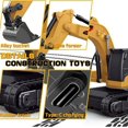 thumbnail image 4 of Microcrew Mini Rc Construction Series – Pocket Dump Truck, Excavator & Forklift Set, 1/64 Scale Rc Excavator for Adults with Wireless Controller, Remote Control Forklift Gift for Kids 6+, 4 of 6