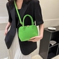 thumbnail image 2 of Bolso Bolso de mano para mujer, bolso de mano informal de fieltro de color caramelo para mujer (verde) Ehuebsd Para Estrenar, 2 of 2