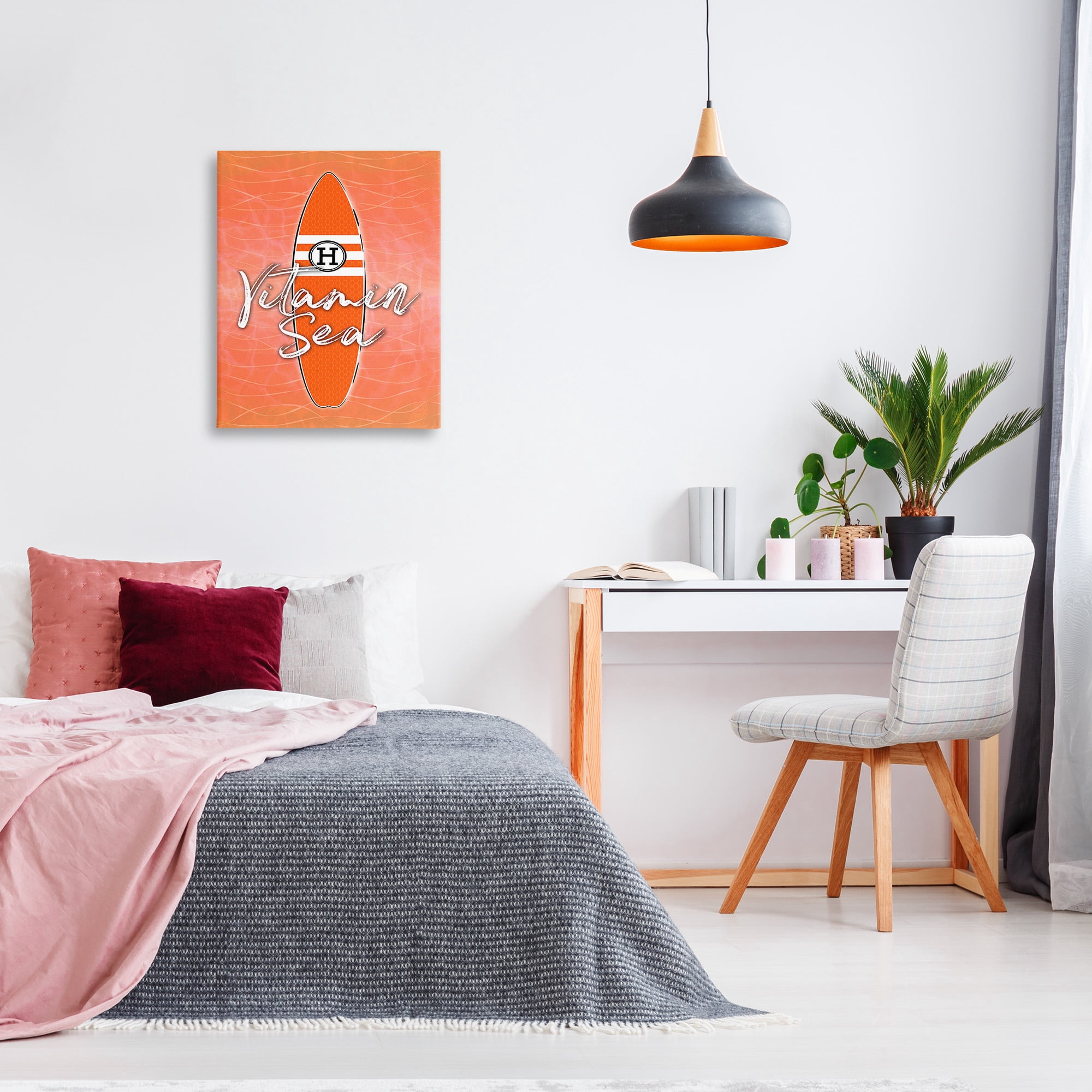 Stupell Industries Vitamin Sea on Orange Beauty & Fashion Painting Gallery Wrapped Canvas Art Print Wall Art, 24 x 30