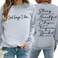 thumbnail image 5 of Christian Sweatshirts for Women 2025 God Says I Am Bible Verse Sweatshirt Long Sleeve Crewneck Pullover Tops, 5 of 8