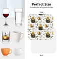 thumbnail image 6 of Pofeuu Honey Bee Insect Print Coasters for Drinks, 4Pack PU Leather Coasters, Bar Drink Coasters for Tabletop Protection, Furniture from Damage-Square, 6 of 6