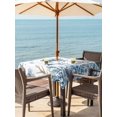 thumbnail image 3 of Outdoor Tablecloth with Umbrella Hole for Patio/Picnic/Party/Camping, Blue Coastal Crabs Waterproof Table Cloth Square Cover Washable, Summer Ocean Sea Starfish Coral Shells (54"x 54"), 3 of 9