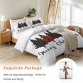 thumbnail image 7 of Merry Christmas Bedding Duvet Cover Set Twin Size 4 Pieces Xmas Tree Winter Red Buffalo Plaid Bedding Set with Zipper Closure, 1 Comforter Cover 68x86 Inches 1 Flat Sheet & 2 Pillow Cases, 7 of 7