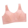 thumbnail image 2 of Lovskoo Women's Seamless Wireless Push Up Bras Comfort No Underwire No Button Bralettes Full Coverage Pullover T-Shirt Bra Pink, 2 of 5
