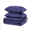 thumbnail image 3 of JML 3 Pieces Navy King Comforter Set, Soft Microfiber Bedding Set With 1 Comforter and 2 Pillow Cases Suit for All Seasons, 3 of 7