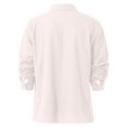 thumbnail image 4 of Qwertyu Long Sleeve Shirts for Men Cuban Camp Guayabera Cotton Linen Shirts Casual Button Down Tops White 2XL, 4 of 5