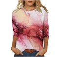 thumbnail image 1 of Pompotops T-shirt à Manches Courtes Col Rond Mode Été pour Femmes Liquidation, 1 of 5