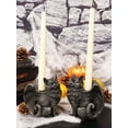 thumbnail image 1 of Gothic Angel Winged Cat Gargoyles Left And Right Facing Candle Holder Statue Set, 1 of 5