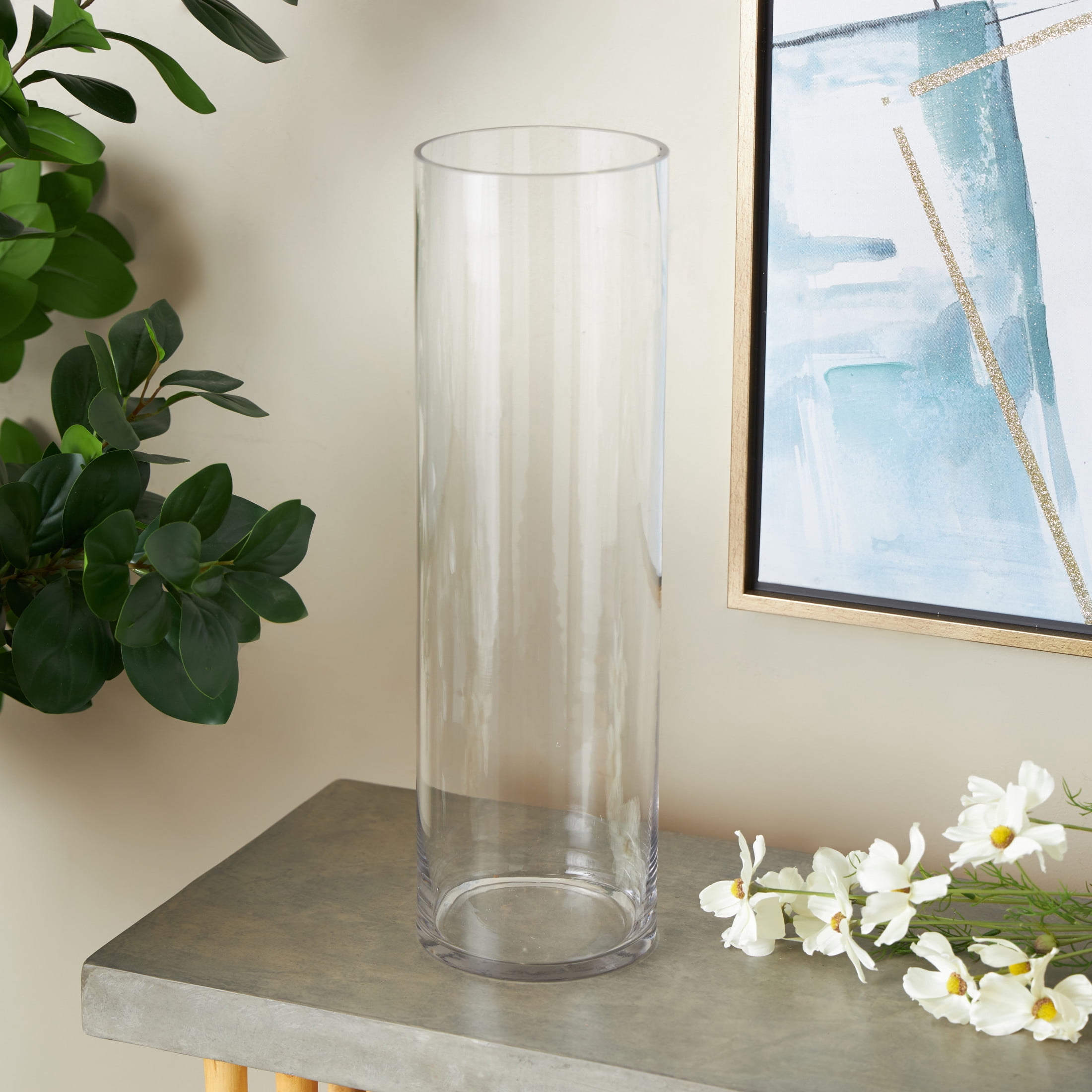 DecMode 20" Tall Glass Vase