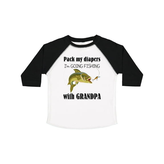 Inktastic Going Fishing with Grandpa Boys or Girls Toddler T-Shirt