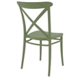 thumbnail image 3 of Siesta ISP254-OLG Chaise d'Extérieur en Résine à Dossier Croisé Vert Olive - Ensemble de 2, 3 of 7
