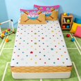 thumbnail image 4 of Manfei Cute Baseball Zipper Full Size Comforter Sets with Fitted Sheet and 2 Pillowcases, Cartoon Ice Cream Drip Zipper Bedding Set, Pink Blue Cream, 4 of 7
