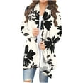 thumbnail image 1 of Womens Long Sleeve Floral Lightweight Drape Open Front Fall Cardigan Soft Summer Boho Cardigan Dusters, 1 of 6