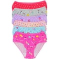thumbnail image 3 of ToBeInStyle Girl's Pack of 6 Bright Pastel Cotton Bikini Brief Panties w/ Prints - Medium, 3 of 6