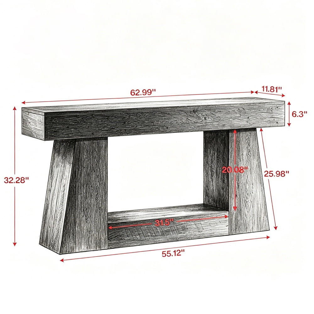 Long Console Table, Modern Minimalist Entryway Table, Slim Long Accent Table with Sturdy Metal Frame, Narrow Sofa Back Table Display Storage Table for Hallway Living Room Bedroom Home Decor