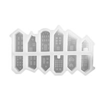 Shoreew Silicone Molds House Candle Molds for Casting Creative House Molds with Window Epoxy Resin Molds for Soy Wax Candles Soap
