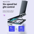 thumbnail image 6 of Laptop Cooler Cooling Pad 6 Quiet Led Fans Up To 18Inch Gaming Cooler Pad Laptop Notebook Cooler 6 Angle Adjustable, 6 of 14