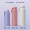 thumbnail image 7 of Bentgo Flip 2-in-1 Straw & Chug Leak-Proof Insulated Water Bottle, 24 fl oz (Lilac Cloud), 7 of 7