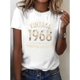 thumbnail image 6 of Women Crew Neck Classic 1968 Limited Edition Graphic Print Short Sleeve Casual T-Shirt for Spring Summer, 6 of 6