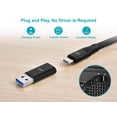 thumbnail image 2 of Monoprice USB-A Male to USB-C Female Adapter, 10Gbps High-Speed Converter, 2 of 6